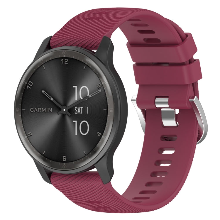Cinturino per orologio in silicone tinta unita testurizzato a croce da 22 mm, For Garmin Forerunner 265, For Garmin Forerunner 255 Music