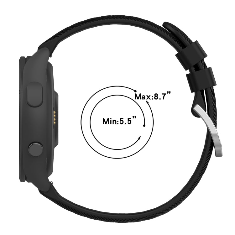 Cinturino per orologio in silicone tinta unita testurizzato a croce da 22 mm, For Garmin Venu 2, For Garmin Vivoactive4