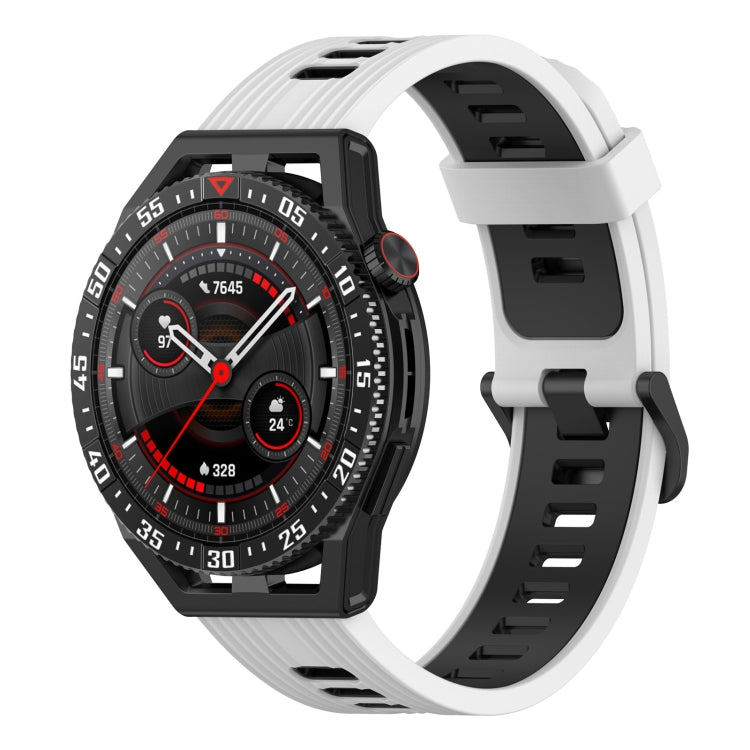Cinturino in silicone bicolore verticale da 22 mm, For Garmin Vivoactive4