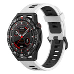 Cinturino in silicone bicolore verticale da 22 mm, For Garmin Vivoactive4