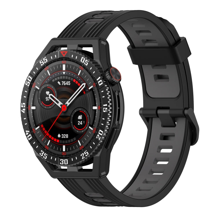 Cinturino in silicone bicolore verticale da 22 mm, For Garmin Vivoactive4