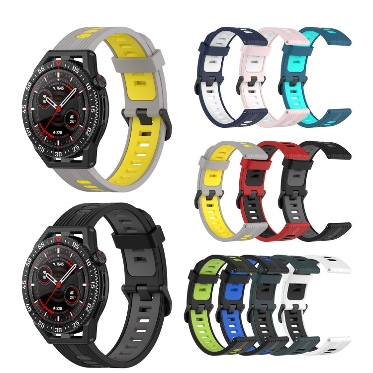 Cinturino in silicone bicolore verticale da 22 mm, For Garmin Vivoactive4