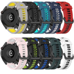 Cinturino in silicone bicolore verticale da 22 mm, For Garmin Vivoactive4