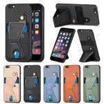Portafoglio in fibra di carbonio Flip Card Custodia per telefono con supporto a forma di K, For iPhone 6 / 6s, For iPhone 6 Plus / 6s Plus, For iPhone SE 2022 / 2020 / 7 / 8, For iPhone 7 Plus / 8 Plus