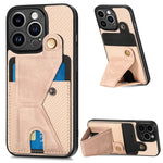 Portafoglio in fibra di carbonio Flip Card Custodia per telefono con supporto a forma di K, For iPhone 13 Pro, For iPhone 13 Pro Max, For iPhone 14, For iPhone 14 Plus