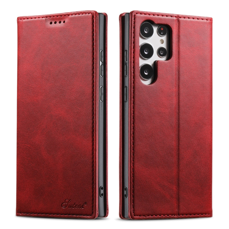 Suteni Calf Texture Custodia orizzontale in pelle flip P Horn, For Samsung Galaxy S24 Ultra 5G, For Samsung Galaxy S24+ 5G, For Samsung Galaxy S24 5G, For Samsung Galaxy S23 Ultra 5G, For Samsung Galaxy S23+ 5G, For Samsung Galaxy S23 5G
