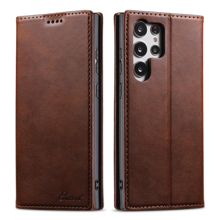 Suteni Calf Texture Custodia orizzontale in pelle flip P Horn, For Samsung Galaxy S26+ 5G, For Samsung Galaxy S26 Ultra 5G, For Samsung Galaxy S26 5G, For Samsung Galaxy S25 5G, For Samsung Galaxy S25+ 5G, For Samsung Galaxy S25 Ultra 5G