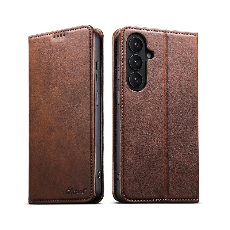 Suteni Calf Texture Custodia orizzontale in pelle flip P Horn, For Samsung Galaxy S26+ 5G, For Samsung Galaxy S26 Ultra 5G, For Samsung Galaxy S26 5G, For Samsung Galaxy S25 5G, For Samsung Galaxy S25+ 5G, For Samsung Galaxy S25 Ultra 5G