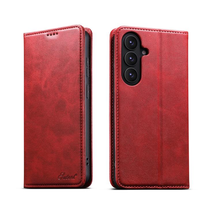 Suteni Calf Texture Custodia orizzontale in pelle flip P Horn, For Samsung Galaxy S26+ 5G, For Samsung Galaxy S26 Ultra 5G, For Samsung Galaxy S26 5G, For Samsung Galaxy S25 5G, For Samsung Galaxy S25+ 5G, For Samsung Galaxy S25 Ultra 5G