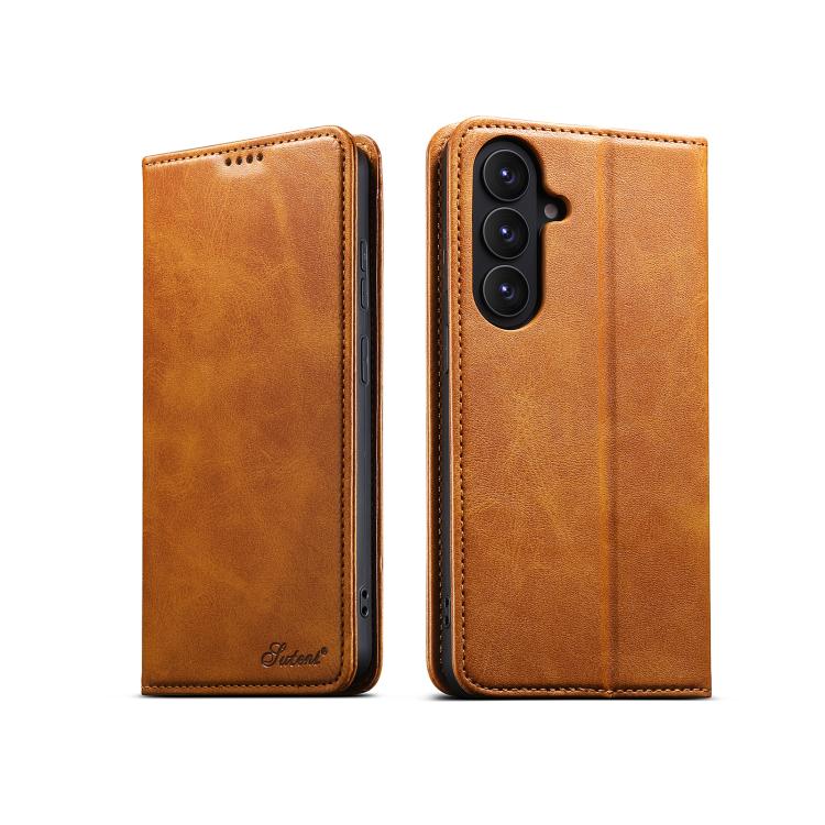 Suteni Calf Texture Custodia orizzontale in pelle flip P Horn, For Samsung Galaxy S26+ 5G, For Samsung Galaxy S26 Ultra 5G, For Samsung Galaxy S26 5G, For Samsung Galaxy S25 5G, For Samsung Galaxy S25+ 5G, For Samsung Galaxy S25 Ultra 5G