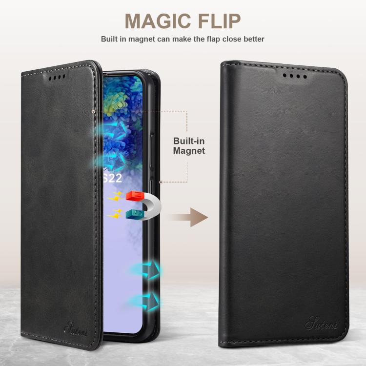 Suteni Calf Texture Custodia orizzontale in pelle flip P Horn, For Samsung Galaxy S26+ 5G, For Samsung Galaxy S26 Ultra 5G, For Samsung Galaxy S26 5G, For Samsung Galaxy S25 5G, For Samsung Galaxy S25+ 5G, For Samsung Galaxy S25 Ultra 5G