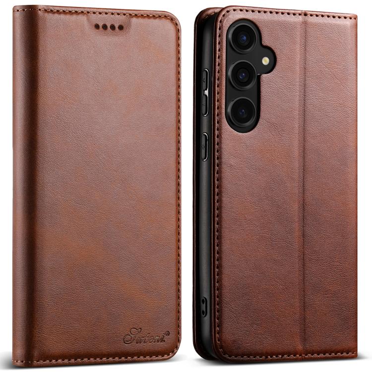 Suteni Calf Texture Custodia orizzontale in pelle flip P Horn, For Samsung Galaxy S26+ 5G, For Samsung Galaxy S26 Ultra 5G, For Samsung Galaxy S26 5G, For Samsung Galaxy S25 5G, For Samsung Galaxy S25+ 5G, For Samsung Galaxy S25 Ultra 5G