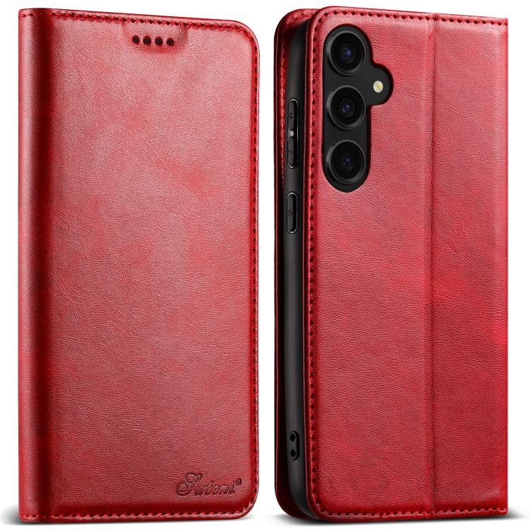 Suteni Calf Texture Custodia orizzontale in pelle flip P Horn, For Samsung Galaxy S26+ 5G, For Samsung Galaxy S26 Ultra 5G, For Samsung Galaxy S26 5G, For Samsung Galaxy S25 5G, For Samsung Galaxy S25+ 5G, For Samsung Galaxy S25 Ultra 5G