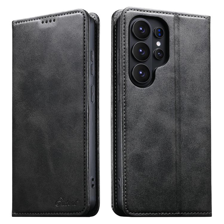 Suteni Calf Texture Custodia orizzontale in pelle flip P Horn, For Samsung Galaxy S26+ 5G, For Samsung Galaxy S26 Ultra 5G, For Samsung Galaxy S26 5G, For Samsung Galaxy S25 5G, For Samsung Galaxy S25+ 5G, For Samsung Galaxy S25 Ultra 5G