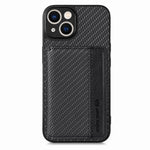 Custodia per telefono con borsa per carte magnetiche in fibra di carbonio, For iPhone 14, For iPhone 14 Plus, For iPhone 14 Pro, For iPhone 14 Pro Max