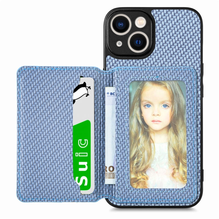 Custodia per telefono con borsa per carte magnetiche in fibra di carbonio, For iPhone 14, For iPhone 14 Plus, For iPhone 14 Pro, For iPhone 14 Pro Max
