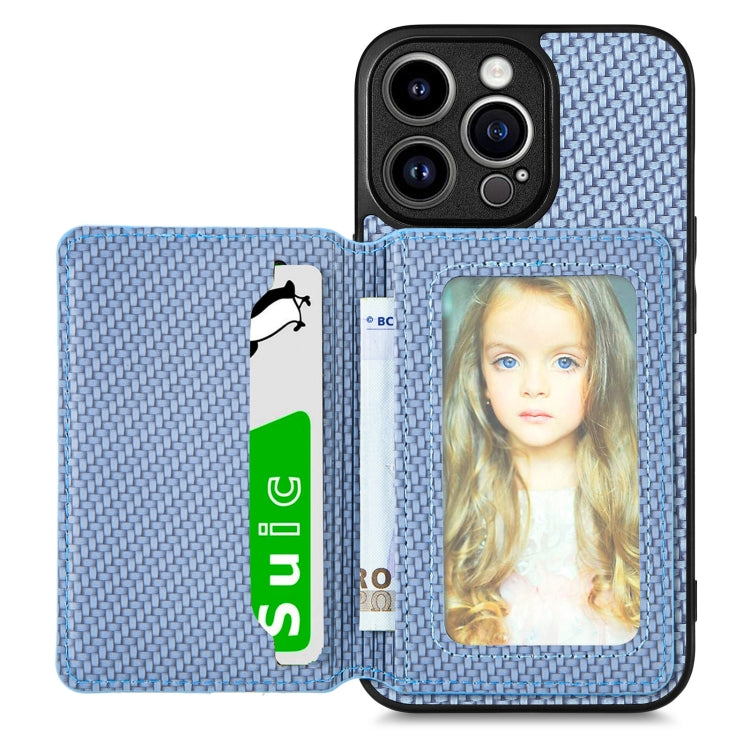 Custodia per telefono con borsa per carte magnetiche in fibra di carbonio, For iPhone 14, For iPhone 14 Plus, For iPhone 14 Pro, For iPhone 14 Pro Max