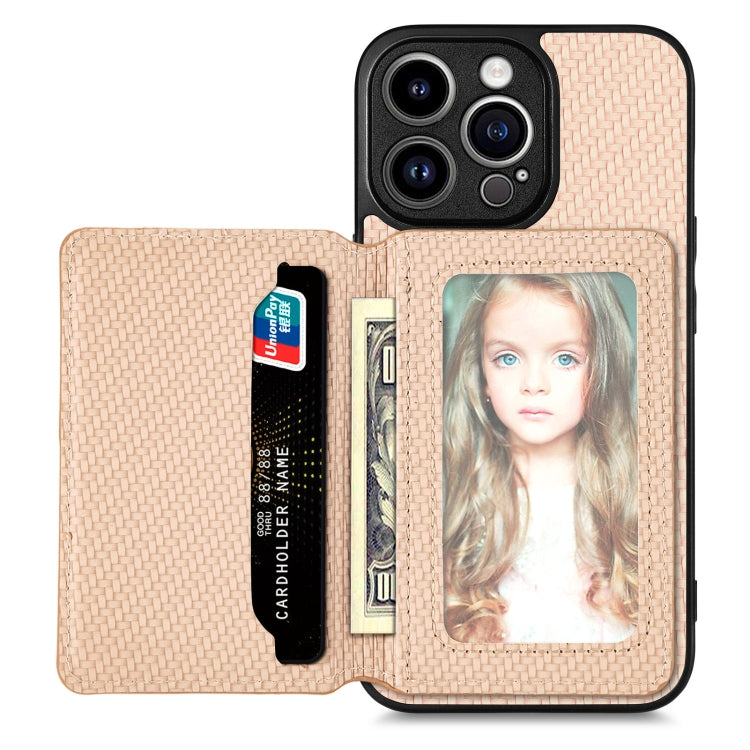 Custodia per telefono con borsa per carte magnetiche in fibra di carbonio, For iPhone 14, For iPhone 14 Plus, For iPhone 14 Pro, For iPhone 14 Pro Max
