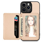Custodia per telefono con borsa per carte magnetiche in fibra di carbonio, For iPhone 13, For iPhone 13 mini, For iPhone 13 Pro, For iPhone 13 Pro Max