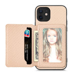 Custodia per telefono con borsa per carte magnetiche in fibra di carbonio, For iPhone 11, For iPhone 11 Pro, For iPhone 11 Pro Max, For iPhone X / XS