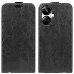 Per Realme 10 Pro + R64 Texture Custodia per telefono in pelle con vibrazione verticale singola, For Realme 10 Pro+