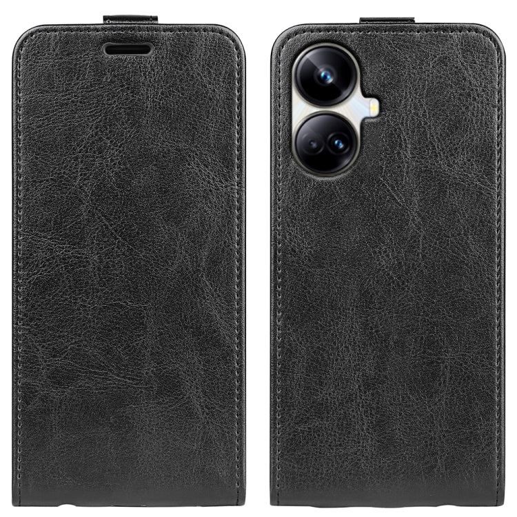 Per Realme 10 Pro + R64 Texture Custodia per telefono in pelle con vibrazione verticale singola, For Realme 10 Pro+