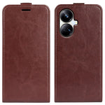 Per Realme 10 Pro + R64 Texture Custodia per telefono in pelle con vibrazione verticale singola, For Realme 10 Pro+