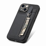 Custodia per telefono con cerniera verticale in fibra di carbonio, For iPhone 14, For iPhone 14 Plus, For iPhone 14 Pro, For iPhone 14 Pro Max