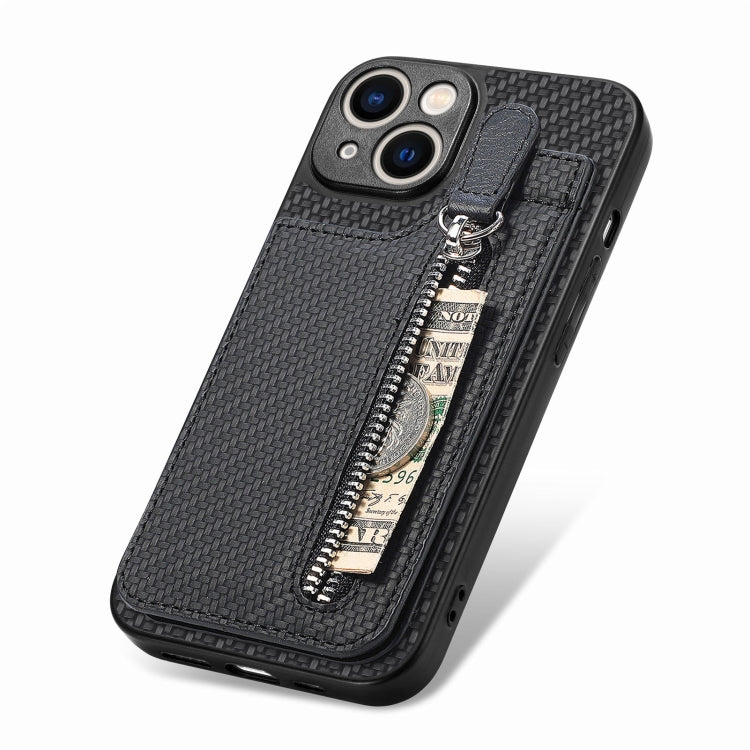 Custodia per telefono con cerniera verticale in fibra di carbonio, For iPhone 14, For iPhone 14 Plus, For iPhone 14 Pro, For iPhone 14 Pro Max