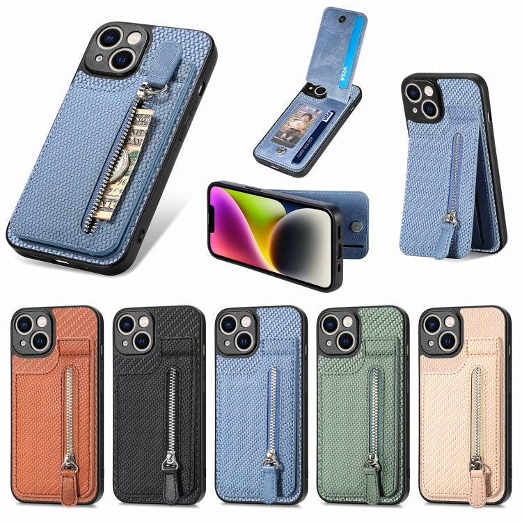 Custodia per telefono con cerniera verticale in fibra di carbonio, For iPhone 14, For iPhone 14 Plus, For iPhone 14 Pro, For iPhone 14 Pro Max