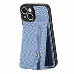 Custodia per telefono con cerniera verticale in fibra di carbonio, For iPhone 14, For iPhone 14 Plus, For iPhone 14 Pro, For iPhone 14 Pro Max