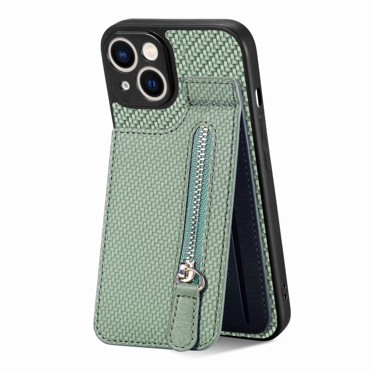 Custodia per telefono con cerniera verticale in fibra di carbonio, For iPhone 14, For iPhone 14 Plus, For iPhone 14 Pro, For iPhone 14 Pro Max