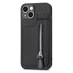 Custodia per telefono con cerniera verticale in fibra di carbonio, For iPhone 13, For iPhone 13 mini, For iPhone 13 Pro, For iPhone 13 Pro Max