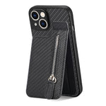 Custodia per telefono con cerniera verticale in fibra di carbonio, For iPhone 13, For iPhone 13 mini, For iPhone 13 Pro, For iPhone 13 Pro Max