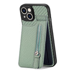 Custodia per telefono con cerniera verticale in fibra di carbonio, For iPhone 13, For iPhone 13 mini, For iPhone 13 Pro, For iPhone 13 Pro Max