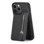 Custodia per telefono con cerniera verticale in fibra di carbonio, For iPhone 13, For iPhone 13 mini, For iPhone 13 Pro, For iPhone 13 Pro Max