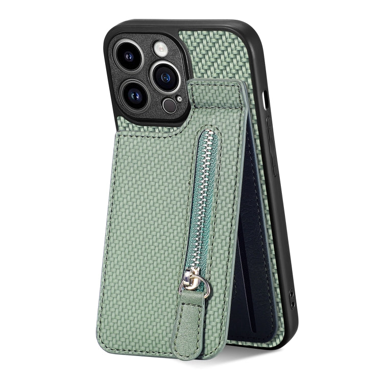 Custodia per telefono con cerniera verticale in fibra di carbonio, For iPhone 13, For iPhone 13 mini, For iPhone 13 Pro, For iPhone 13 Pro Max