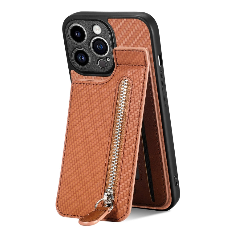 Custodia per telefono con cerniera verticale in fibra di carbonio, For iPhone 13, For iPhone 13 mini, For iPhone 13 Pro, For iPhone 13 Pro Max