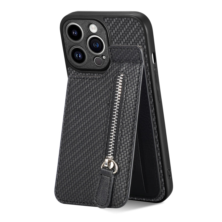 Custodia per telefono con cerniera verticale in fibra di carbonio, For iPhone 13, For iPhone 13 mini, For iPhone 13 Pro, For iPhone 13 Pro Max
