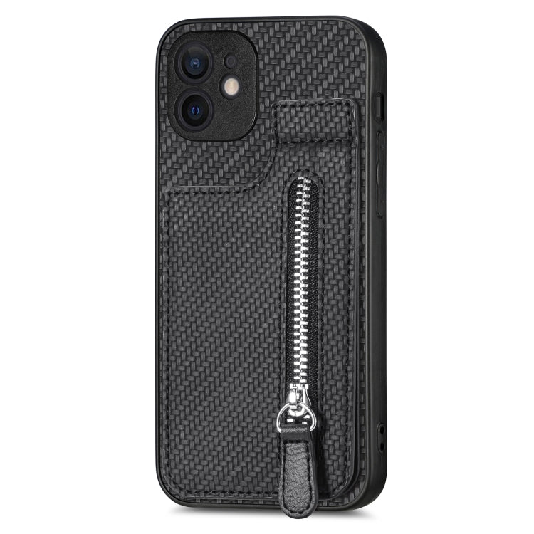 Custodia per telefono con cerniera verticale in fibra di carbonio, For iPhone 12 mini, For iPhone 12, For iPhone 12 Pro, For iPhone 12 Pro Max