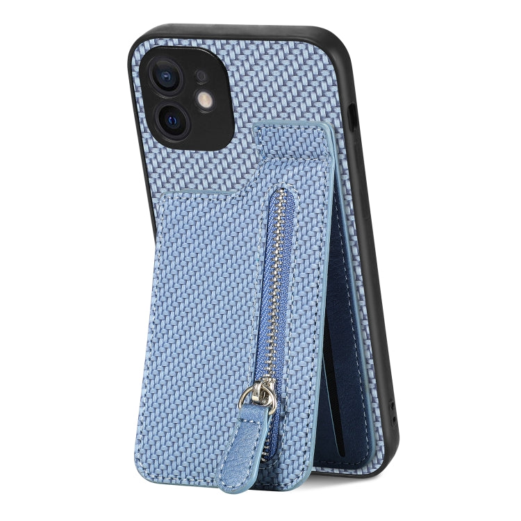 Custodia per telefono con cerniera verticale in fibra di carbonio, For iPhone 12 mini, For iPhone 12, For iPhone 12 Pro, For iPhone 12 Pro Max