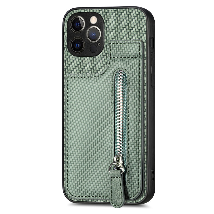 Custodia per telefono con cerniera verticale in fibra di carbonio, For iPhone 12 mini, For iPhone 12, For iPhone 12 Pro, For iPhone 12 Pro Max