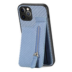 Custodia per telefono con cerniera verticale in fibra di carbonio, For iPhone 12 mini, For iPhone 12, For iPhone 12 Pro, For iPhone 12 Pro Max