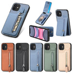 Custodia per telefono con cerniera verticale in fibra di carbonio, For iPhone 11, For iPhone 11 Pro, For iPhone 11 Pro Max, For iPhone X / XS