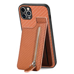 Custodia per telefono con cerniera verticale in fibra di carbonio, For iPhone 11, For iPhone 11 Pro, For iPhone 11 Pro Max, For iPhone X / XS