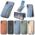 Custodia per telefono con cerniera verticale in fibra di carbonio, For iPhone XR, For iPhone XS Max, For iPhone SE 2022 / 2020 / 7 / 8, For iPhone 7 Plus / 8 Plus