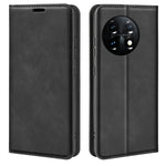 Per OnePlus 11 Custodia per telefono in pelle con ventosa magnetica retro-pelle, For OnePlus 11