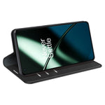 Per OnePlus 11 Custodia per telefono in pelle con ventosa magnetica retro-pelle, For OnePlus 11