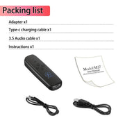 M27 Bluetooth 5.2 Ricevitore musicale stereo wireless Trasmettitore Vivavoce Kit audio Aux da 3,5 mm