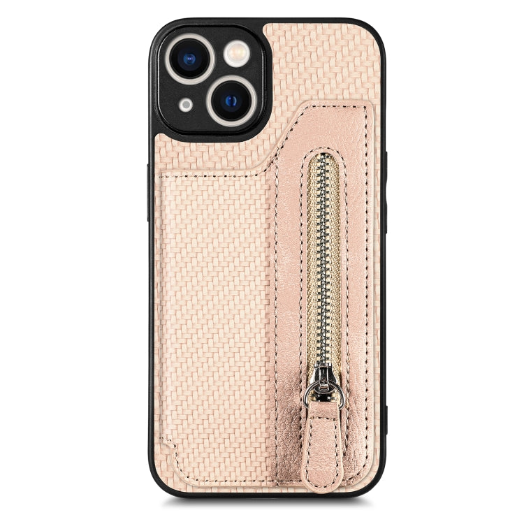 Custodia per cellulare a portafoglio con cerniera orizzontale in fibra di carbonio, For iPhone 13, For iPhone 13 mini, For iPhone 13 Pro, For iPhone 13 Pro Max